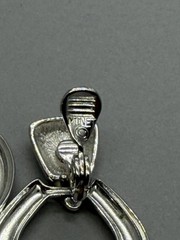 Vintage Monet Silver Tone Door Knocker High Polish Silver Tone Earrings 1.50″