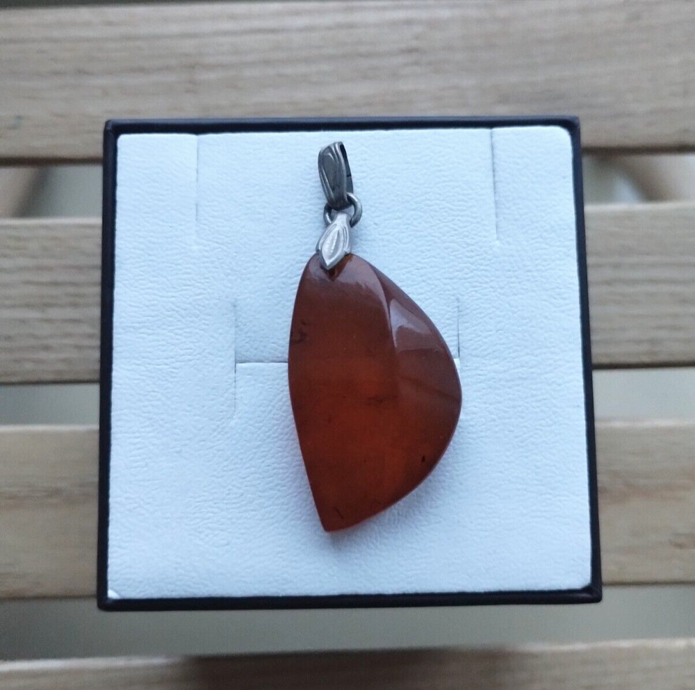 Soviet amber Vintage pendant Kaliningrad Made in USSR