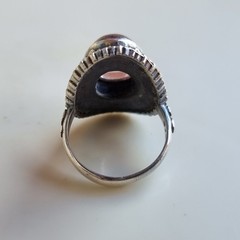 Ancient Vintage Victorian Sterling Silver Ring 925 Amethyst Stone Size 9.5