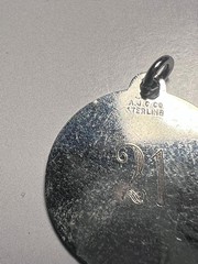 Vintage Sterling Silver Happy Birthday 21 Charm AJC Co Birthday Pendant 2.4g