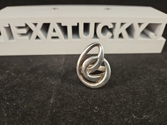 Scandinavian Modernist Sterling Ring Signed ND Size 5.5
