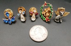 Vintage Guardian Angel Pins, Angel Pins Brooches Dove Lot Of 5