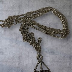 Vintage Sailing Ship Necklace Silver Tone Nautical Pendant 60s 70s