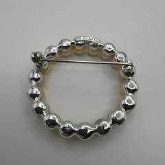 Vintage Marvella Circle Faux Pearl Infinity Brooch