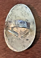 Vintage Big Navajo Ring Turquoise Sterling Silver Size 4 3/4 Old Pawn Unsigned