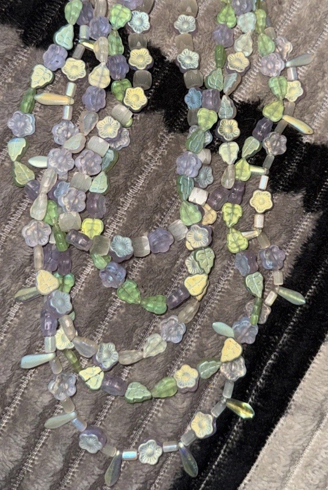 Vtg Natural Ethiopian Welo Fire Opal Tumble Beads Ethiopian Opal 17 inch