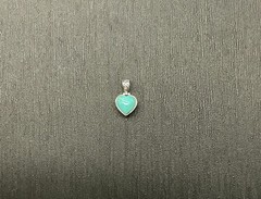 Vintage Sterling Silver 925 & Turquoise Heart Pendant