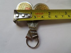 Vintage Tennis Racquet Brooch Multicolored Metal Eye Glasses Holder