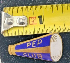 VINTAGE PEP CLUB LAPEL PIN ENAMEL BLUE GOLD WHITE COLLEGE SCHOOL PINBACK