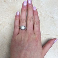 Antique 3.00 CT White Round Cut CZ Art Deco Anniversary Gift Ring in 925 Silver