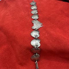 Antique WWII Sweetheart Sterling Silver Bracelet. Tested. 13.4 G.See pics.