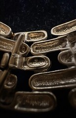 Givenchy Signed Gold Tone Bar Link Chain Necklace with Box Clasp