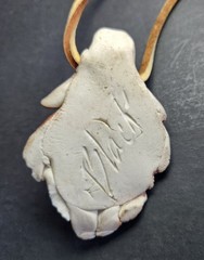 Rare Hillbilly Clay Pendant Signed James Robert “Bob” Black Handmade Quality Art