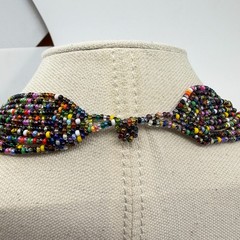Boho Multi Strand Seed Bead Necklace & Bracelet Set Colorful Layering Festival
