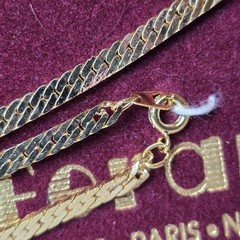 ESTATE Vintage Ferarri 18KT Gold Shield Chain & Bracelet Set in Original Box