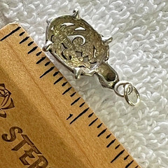 3D TURTLE 1 1/4″ w O ring x 5/8″ Sterling Silver 0.925 Charm or Pendant