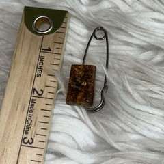 Vintage Antique Genuine Baltic Amber Brooch