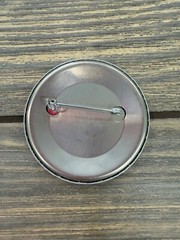 Support Our Troops Patriotic Pinback Button With American Flag Design Vintage