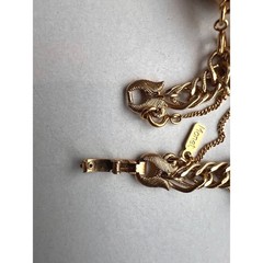 Monet Charm Bracelet Women OS Gold Excellent Vintage 1960s Plated Chunky Signed