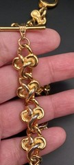 Vintage 1980’s Anne Klein Couture Gold Tone Knot Link Choker Necklace 17in