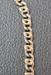 Vintage 925 Sterling Silver Flat Cuban Link 7″ Bracelet Retro 2.46g