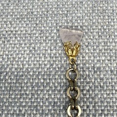 Vintage Necklace Dangle Gemstones Chain Tassels Gold Tone 17 Inches READ
