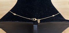 Vintage Lia Sophia Gold Tone Station Chain Necklace 18” Chic Everyday Layering