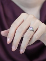 2.10Ct Art Deco Style Lab Created Diamond Anniversary 14k White Gold Finish Ring