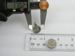 Vintage Spain Sterling Silver Mary Holy Mother Medal Pendant 925 2.3g 7/8 Inch