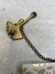 Vintage Antique In The Dog House Chatelaine Chain Man Under Lamp Pin Brooch