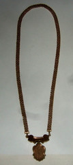 Antique Victorian Cameo Neckace Wide Chain Gorgeous Estate Jewelry