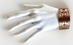 Vintage Wheeler Mfg Co Solid Copper Southwestern Cuff Bracelet 7-1/2″ Adjustable