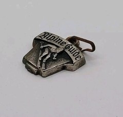 Vintage Alpine Guide Ski Charm Pendant Rare Skiing Collectible ( Royce NY )