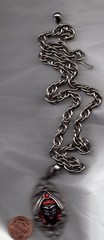 Retro Selro Selini 1950s Asian Blackface Silvertone Necklace with Chain