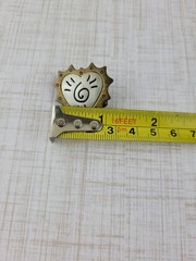 Tiny Avon Tritone Triple Heart Pin Mixed Metal
