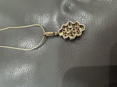 Stunning Gold Over STERLING SILVER YellowCZ Necklace PENDANT
