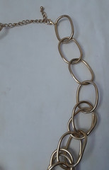 Heavy Bold Gold Tone 22″ Double Round Link Chain Necklace