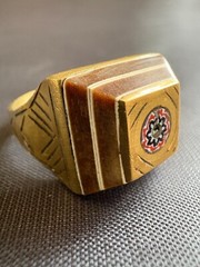 Vintage Moroccan Tuareg Brass Ring Berber Sahara Handmade Ring Brass Size 9.5 US