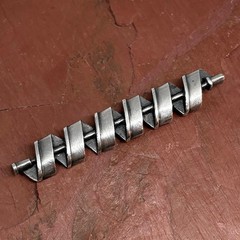 RARE Vtg Modernist Sterling UNUSUAL PAUL LOBEL BROOCH Pin Machine Age MCM 1950s