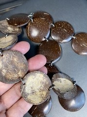 Vintage Belt or Necklace Estate Jewelry Pre-Owned Coconut Shell Any Size to 40″