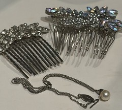 Romantic Victorian Style Silvertone & 925 Jewelry Lot (15)
