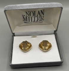 Nolan Miller Pink Venus Women’s Clip On Earrings Gold Plated Crystals