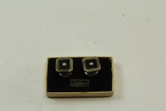 Vintage Snap Cufflinks Silvertone Alloy