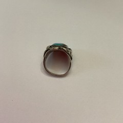 Vintage Antique Turquoise And Silver Large Ring Size 11.25