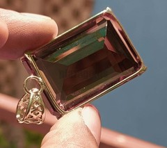 120 Ct Natural Color Change Alexandrite Emerald Cut Certified Loose Gemstone 6k