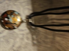 Vintage Double Sided Dragon Design Cloisonne Pendant Necklace 16.5″ Long