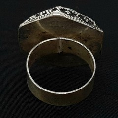 Vintage 2.50ctw Blue Turquoise Silver Ring Size 7.5
