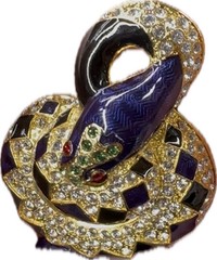 I Am Edgar Berebi my Blue Python pin Brooch From My Archives Vintage 24kplate