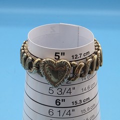 VTG LaMode Sweetheart Heart Expansion Bracelet Precious Metal Gold Filled 1940’s