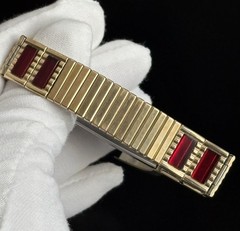 Spiedel 10k Gold Filled ID Hidden Secret Photo Bracelet 1950s MCM Expandable VTG